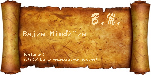 Bajza Mimóza névjegykártya